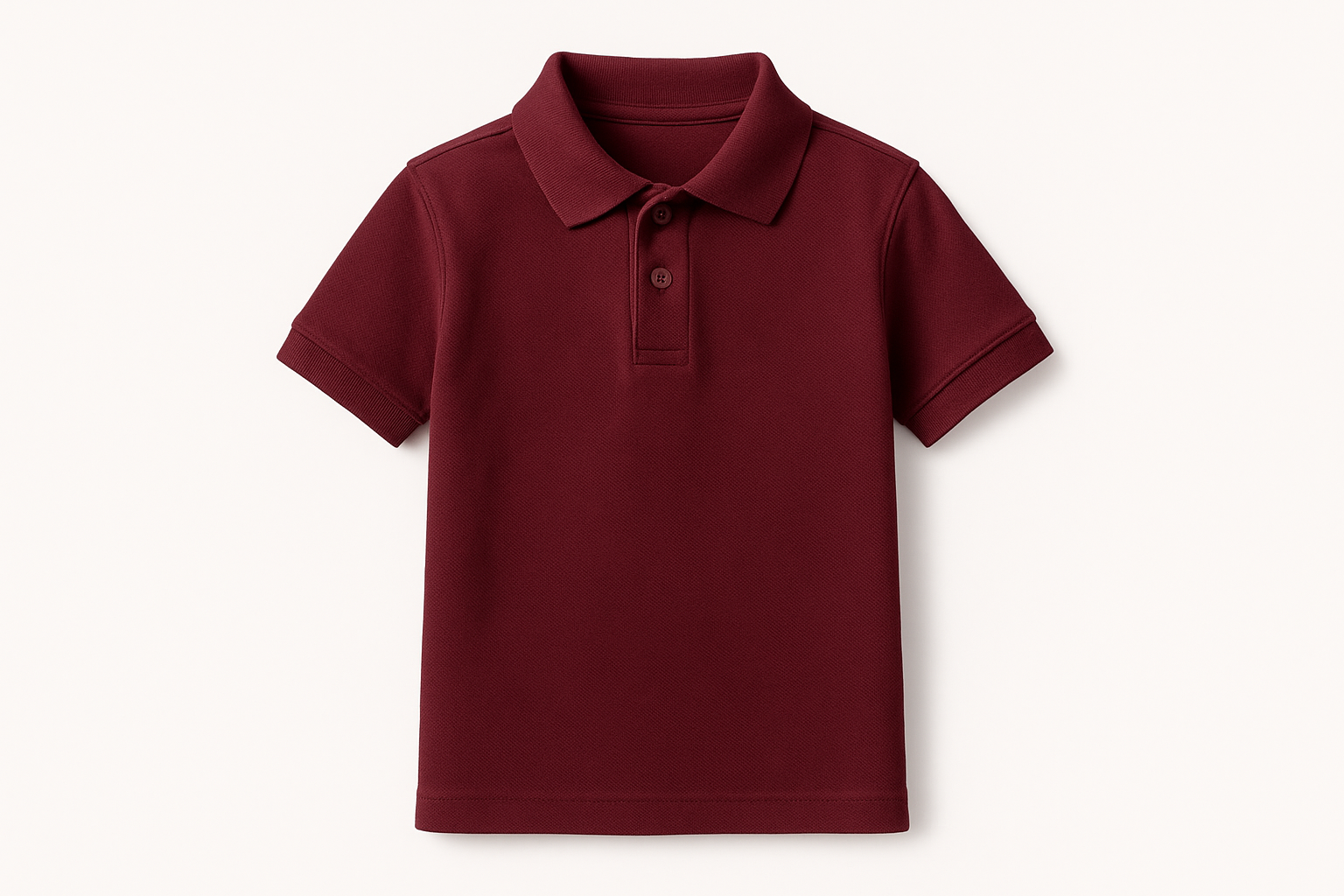 burgundy youth size polo shirt